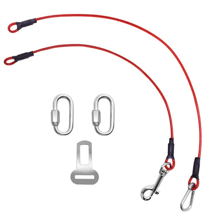 Sonku Dog Seat Belt Harness for Car 2 Pcs Dog Car Seatbelt Leash Fit for SmallMediumLargeand X-Large Dogs - Red