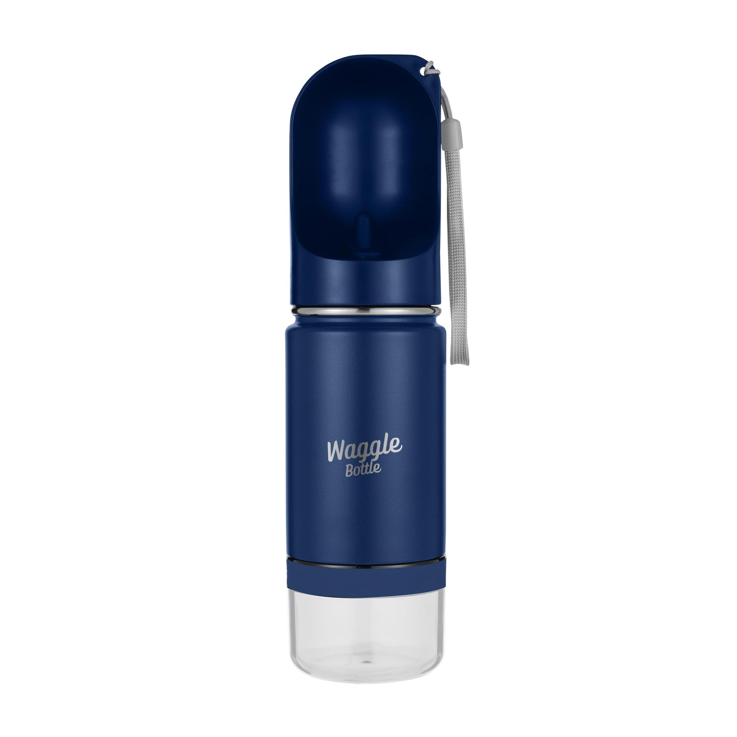 Waggle Bottle Stainless Steel Dog Travel Water Bottle Vacuum Insulated Portable Dog Water Dispenser Drink Cup and Snack Container On The Go Outdoor Walking Hiking Travel (Cobalt)