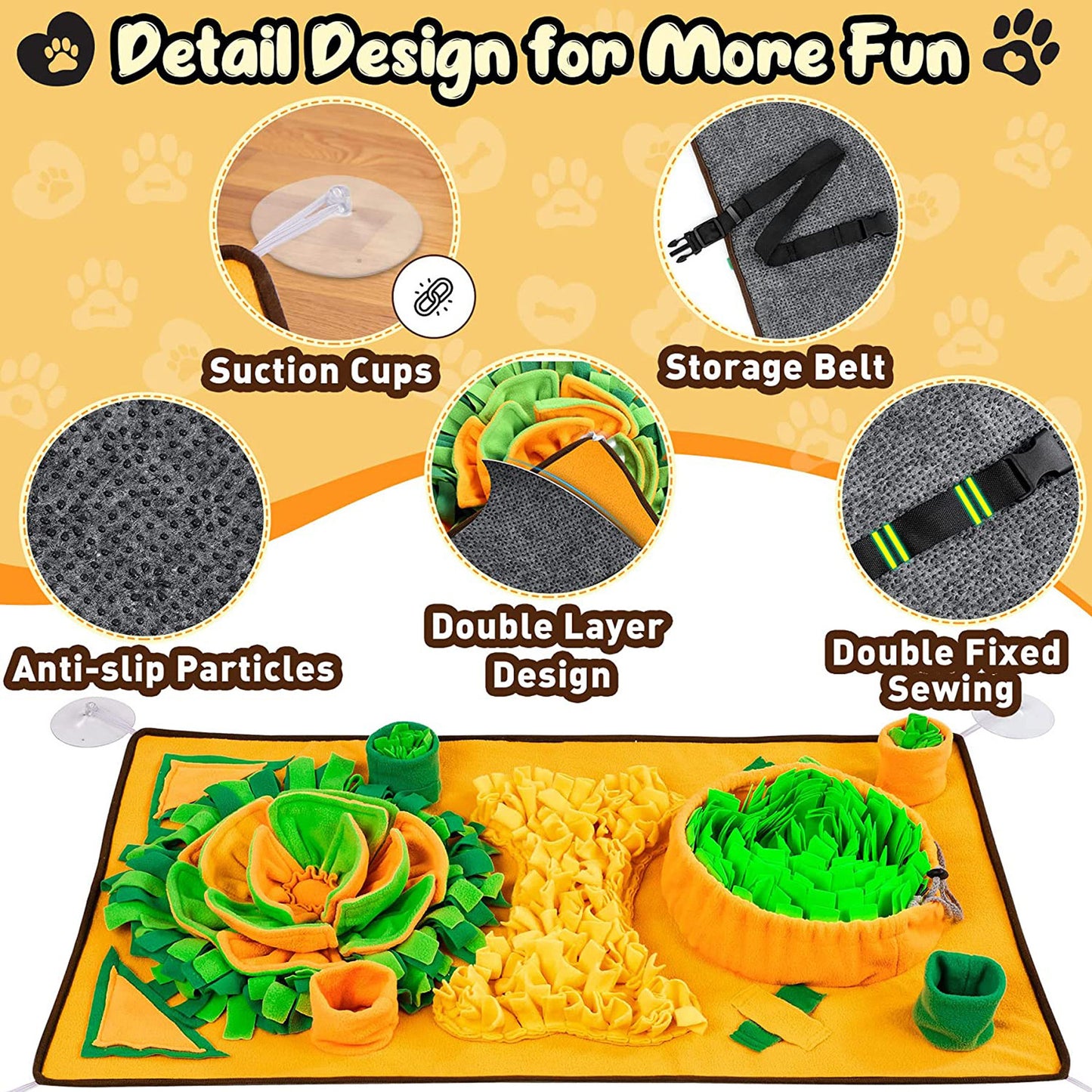 Pet Snuffle Mat for Dogs and Cats Interactive Toy