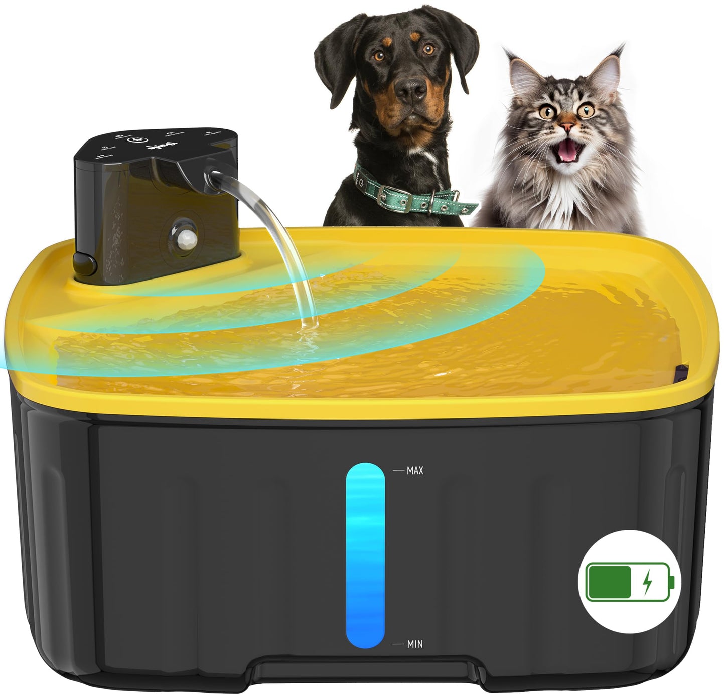 Kenida Dog Water Fountain Wireless2.1GAL/8L Large Dog Water Fountain Battery Operated Dog Fountain Water Bowl with SensorWireless Smart PumpTimerBPA-FreeIdeal for Large DogsMulti-Pet Home