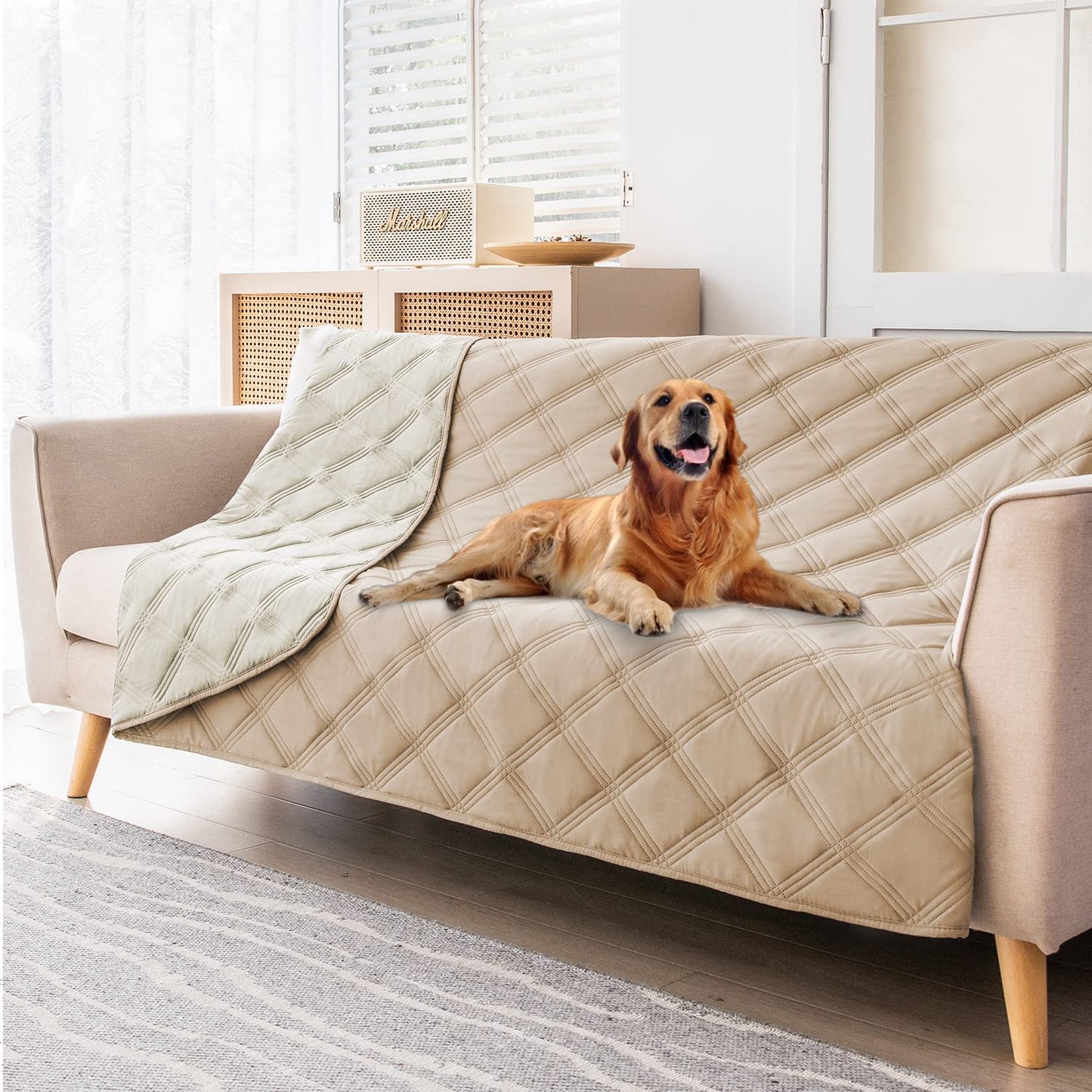 SUNNYTEX Waterproof & Reversible Dog Bed Cover Sofa Couch Cover Furniture Protector for Pets